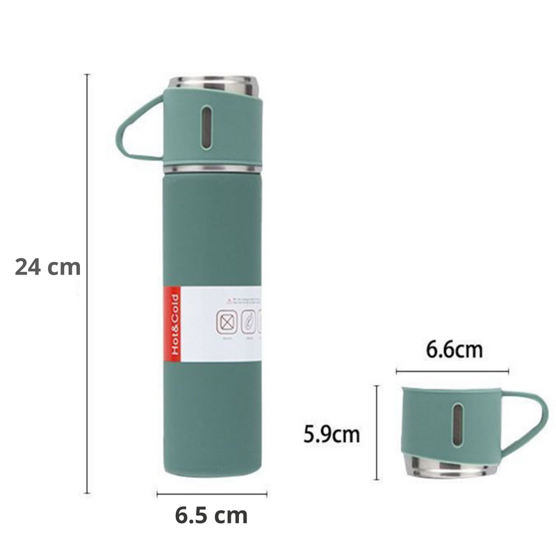 Garrafa Térmica com  xícaras - 12 horas